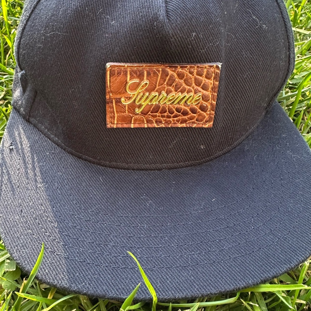 Supreme Hat With Leather Patch - image 2